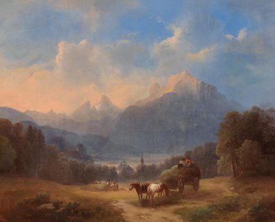 Szene aus dem Salzkammergut von Franz Barbarini